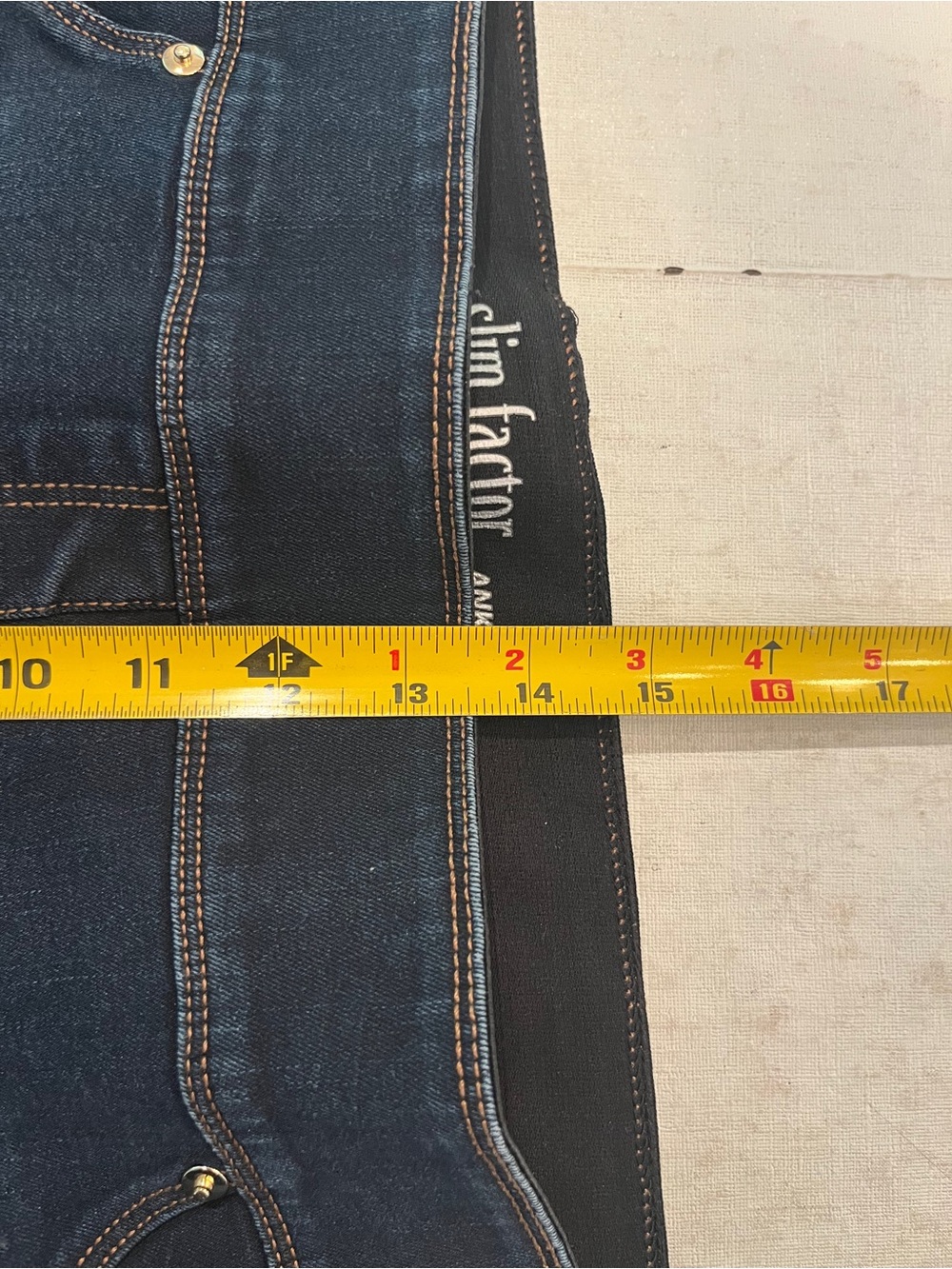 Investments Dark Blue slim fit Stretch ankle length jeggings. - Picture 6 of 7
